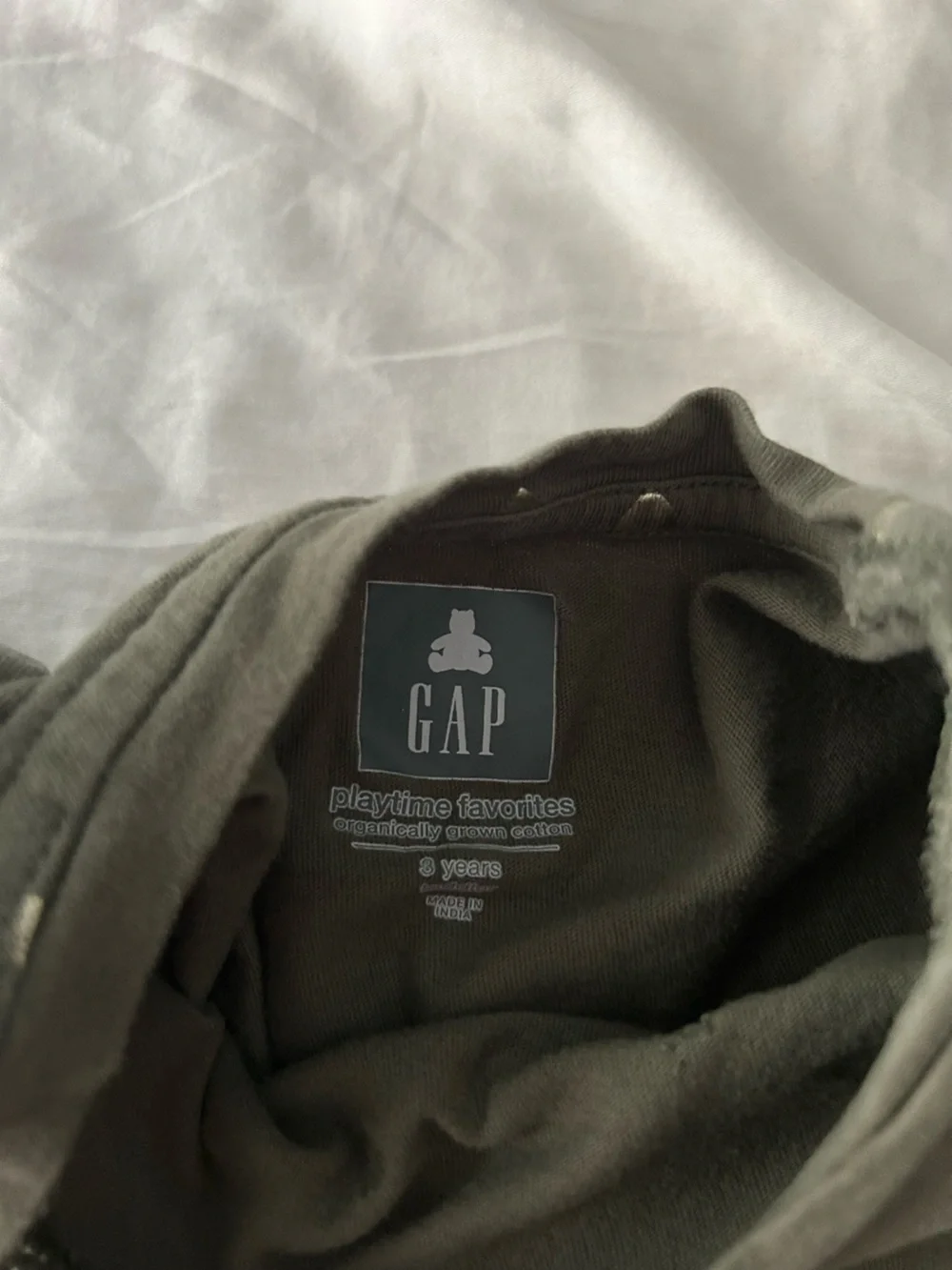 BabyGap Girls' Olive Heart Pocket Long-Sleeve Top